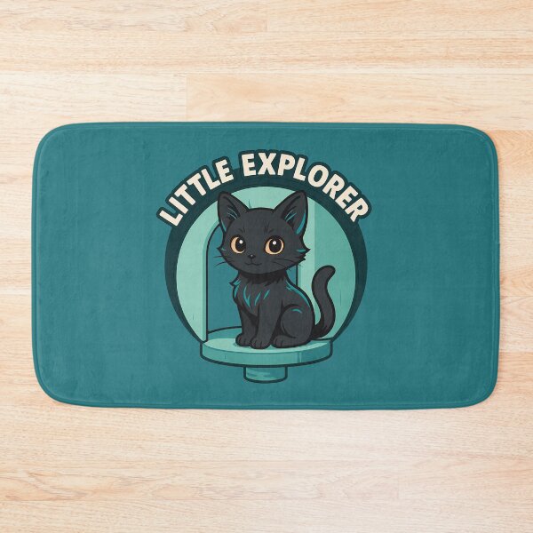 Item preview, Curious Black Kitten In Cat Condo designed and sold by Yuliya Brush.