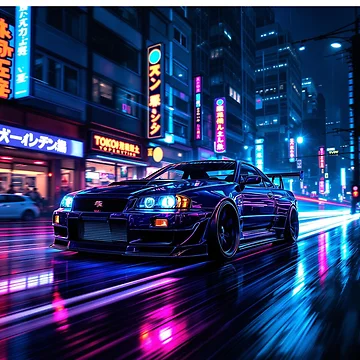 Artwork thumbnail, Nissan Skyline GT-R R34 by koolfel98