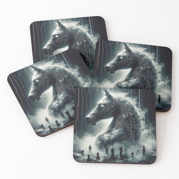 Item preview, Circuit Smoke Knight – Cyber Chess Art designed and sold by NowDesignsV.