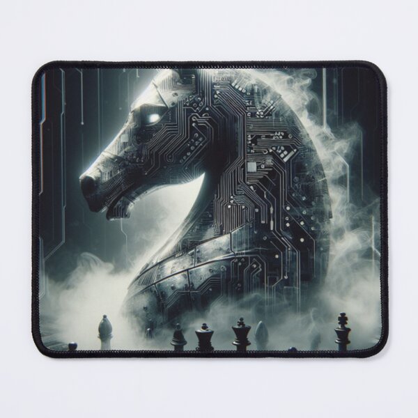 Item preview, Circuit Smoke Knight – Cyber Chess Art designed and sold by NowDesignsV.