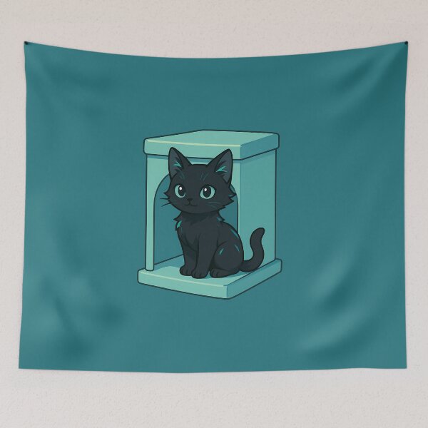 Item preview, Curious Black Kitten In Cat Condo designed and sold by Yuliya Brush.