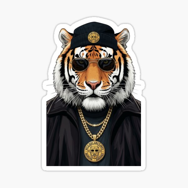 Gansta Tiger Sticker