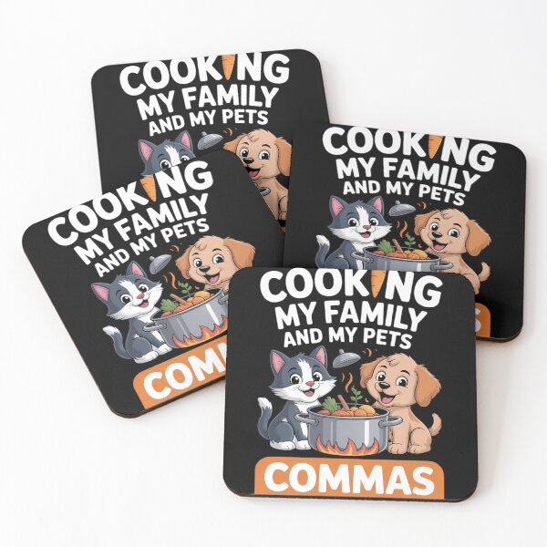 Item preview, I Like Cooking My Family And Pets Grammar Joke designed and sold by waazwee6.