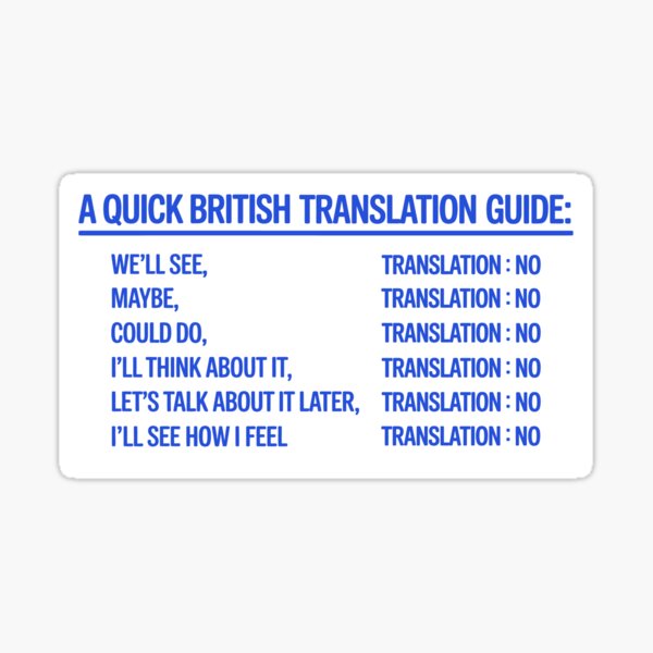 Item preview, British Translation Guide designed and sold by Angry Swan Designs.