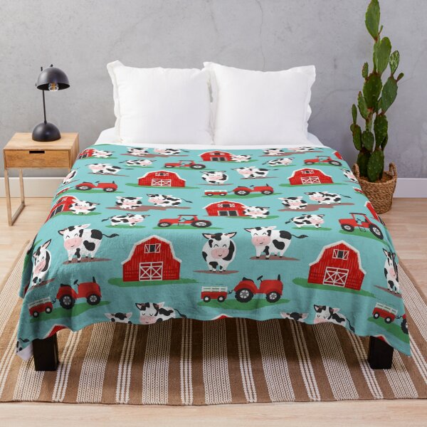Item preview, Cows Out to Pasture Rustic Red Green Farm Life designed and sold by SamAnnDesigns.