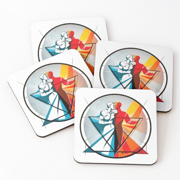 Item preview, LGBTQ Art Deco Geometric Couple designed and sold by BGDSsusu.