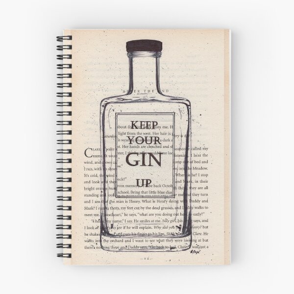Item preview, Keep Your Gin Up ' Vintage Book Page Gin Illustration  designed and sold by R Bex.