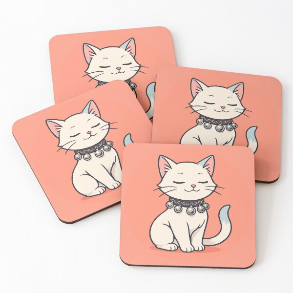 Item preview, Elegant White Kitten With Fancy Collar designed and sold by Yuliya Brush.