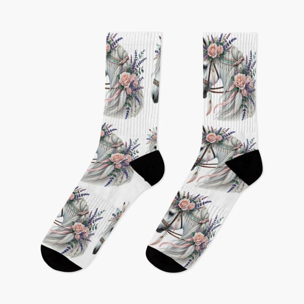 Item preview, fantasy white horse with roses and feathers designed and sold by LoneAngel.
