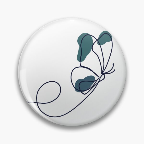 Item preview, butterfly line with blue green spots designed and sold by LiskoDesign.