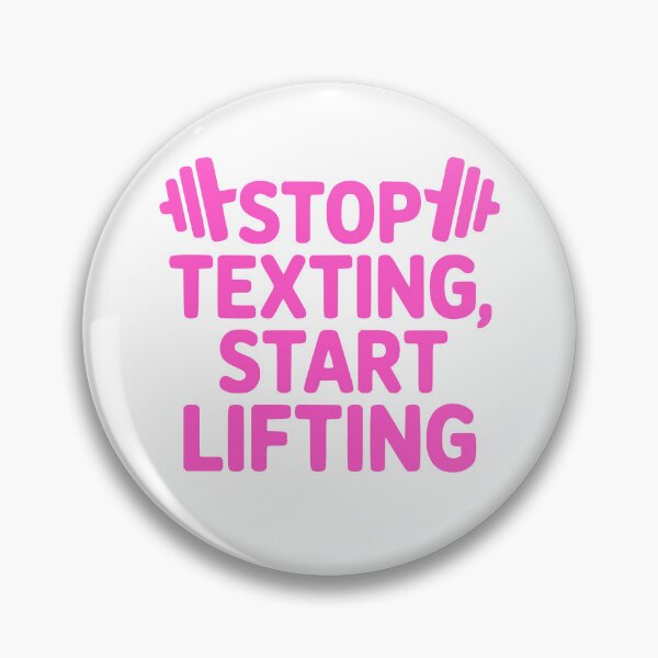 Item preview, Stop Texting Start Lifting! Pink Gym Girl designed and sold by PMCreative.