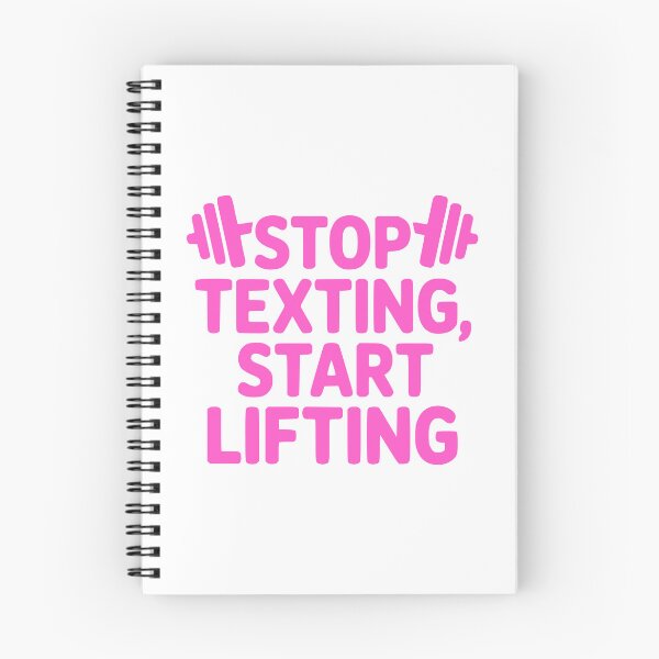 Item preview, Stop Texting Start Lifting! Pink Gym Girl designed and sold by PMCreative.