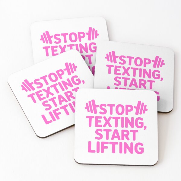 Item preview, Stop Texting Start Lifting! Pink Gym Girl designed and sold by PMCreative.