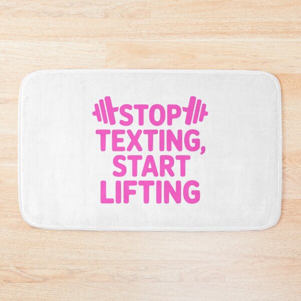 Item preview, Stop Texting Start Lifting! Pink Gym Girl designed and sold by PMCreative.