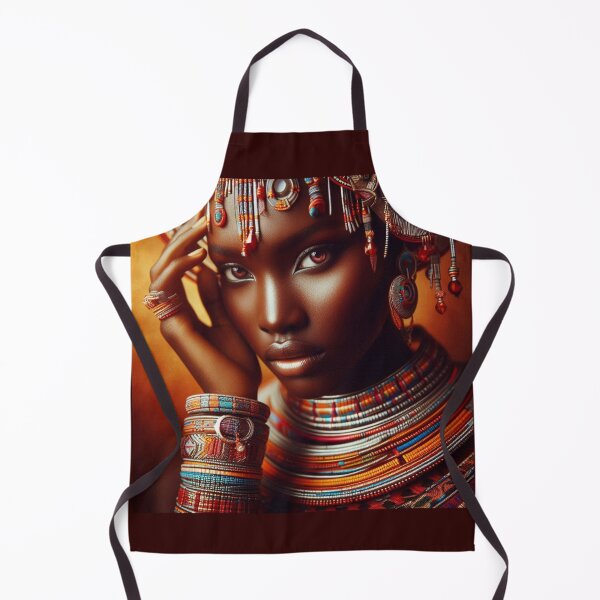 Item preview, Maasai Woman in Traditional Jewelry designed and sold by PrintAfricanArt.