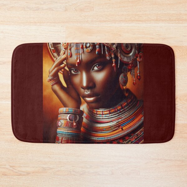 Item preview, Maasai Woman in Traditional Jewelry designed and sold by PrintAfricanArt.