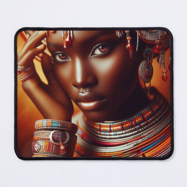 Item preview, Maasai Woman in Traditional Jewelry designed and sold by PrintAfricanArt.