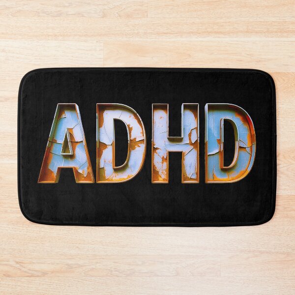 Item preview, ADHD Retro Bold Typography Mental Health Design designed and sold by Amanda's Factory.