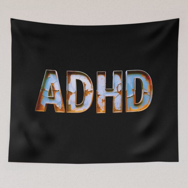 Item preview, ADHD Retro Bold Typography Mental Health Design designed and sold by Amanda's Factory.