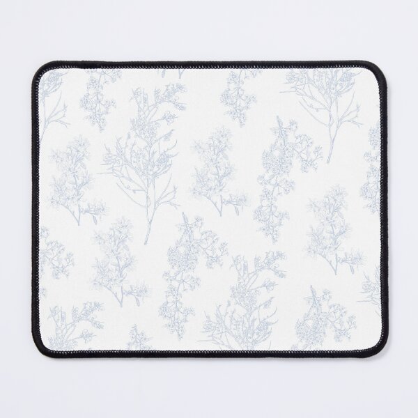Item preview, Botanical Cottage Floral Pattern in Soft Light Blue and White designed and sold by kierkegaard.