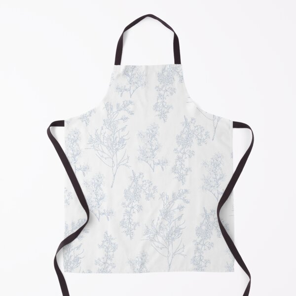 Item preview, Botanical Cottage Floral Pattern in Soft Light Blue and White designed and sold by kierkegaard.