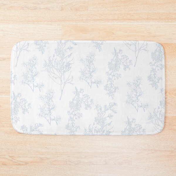Item preview, Botanical Cottage Floral Pattern in Soft Light Blue and White designed and sold by kierkegaard.