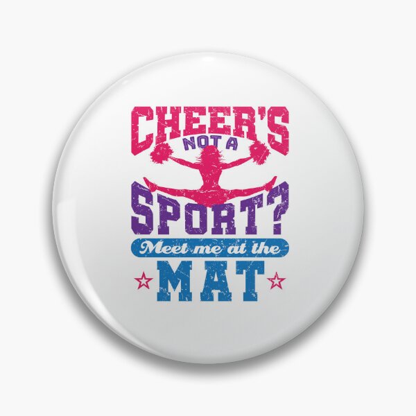 Item preview, Cheer's Not a Sport Meet Me at the Mat Funny Cheerleader  designed and sold by jaygo.