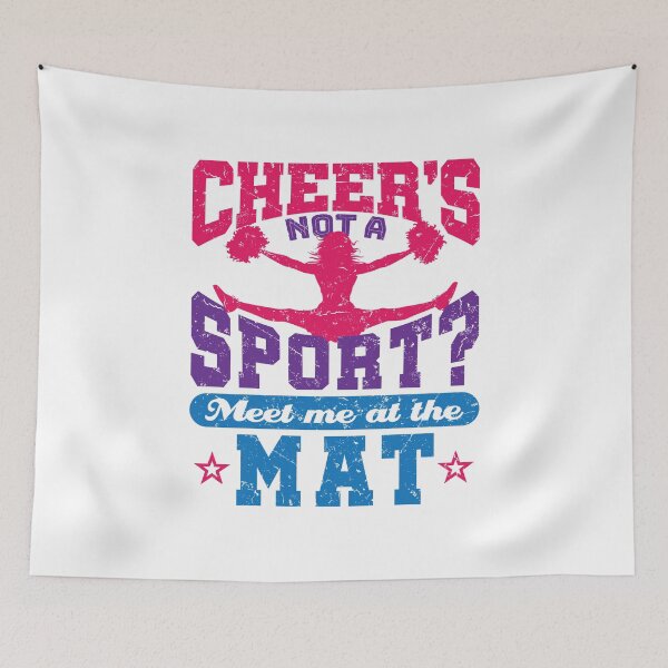 Item preview, Cheer's Not a Sport Meet Me at the Mat Funny Cheerleader  designed and sold by jaygo.