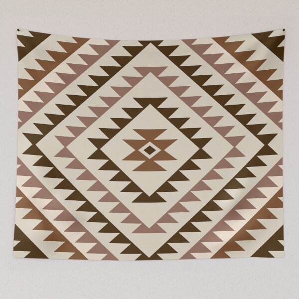 Item preview, Aztec Motif Diamond Browns and Cream designed and sold by NataliePaskell.
