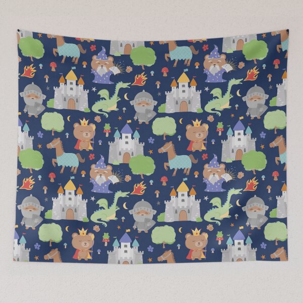 Item preview, Fairytale Bears Magical Kingdom Blue designed and sold by SamAnnDesigns.
