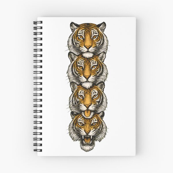 Item preview, Tiger Faces Evolution: Calm to Fierce Artistic Design designed and sold by Shoot-The-Moon.