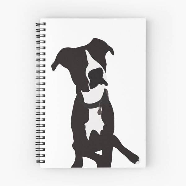 Item preview, Black & White Pitbull Lab Hound Mix Dog  designed and sold by designbycecilia.