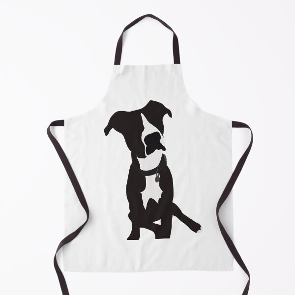 Item preview, Black & White Pitbull Lab Hound Mix Dog  designed and sold by designbycecilia.