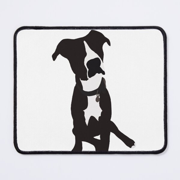 Item preview, Black & White Pitbull Lab Hound Mix Dog  designed and sold by designbycecilia.
