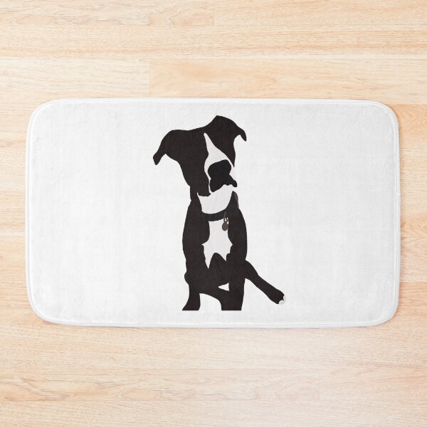 Item preview, Black & White Pitbull Lab Hound Mix Dog  designed and sold by designbycecilia.