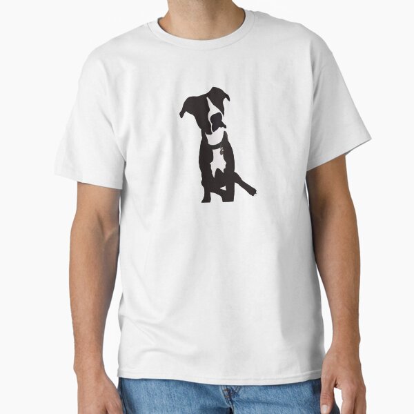 Item preview, Black & White Pitbull Lab Hound Mix Dog  designed and sold by designbycecilia.
