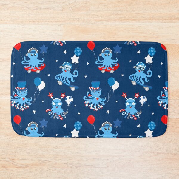 Item preview, Red White and Blue Skater Octopus designed and sold by SamAnnDesigns.