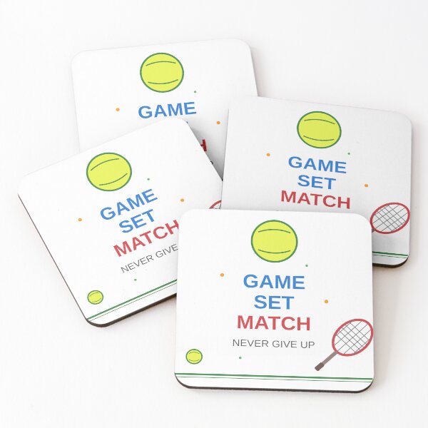 Item preview, Game Set Match Tennis Motivation Design - Never Give Up Sports Quote designed and sold by Pickmash.