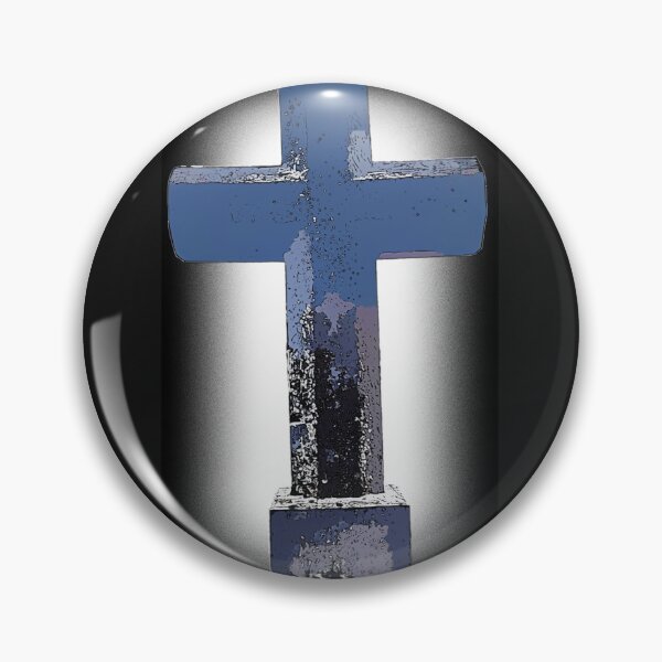Item preview, Be strong cross with blue white and black colours  designed and sold by wallartofmio.