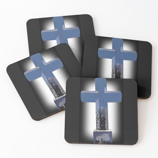 Item preview, Be strong cross with blue white and black colours  designed and sold by wallartofmio.