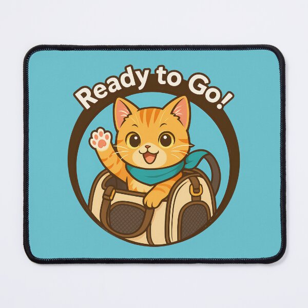 Item preview, Orange Kitten In Carrier Bag Wave designed and sold by Yuliya Brush.