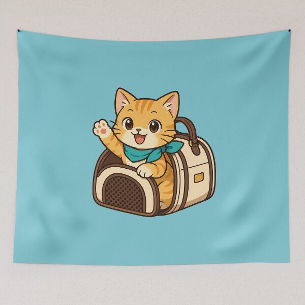 Item preview, Orange Kitten In Carrier Bag designed and sold by Yuliya Brush.