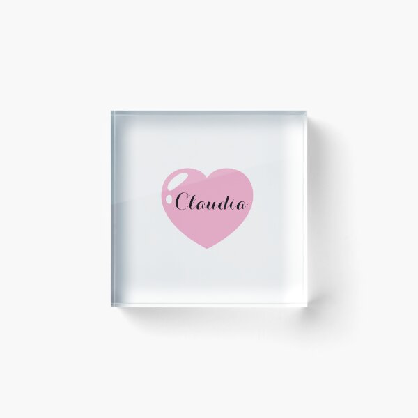 Item preview, Claudia Name with Pink Heart  designed and sold by Monika Howarth.