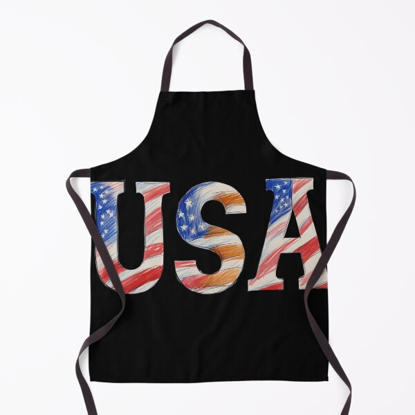 Item preview, USA Text with Hand-Drawn American Flag Colors designed and sold by BogskyShop.