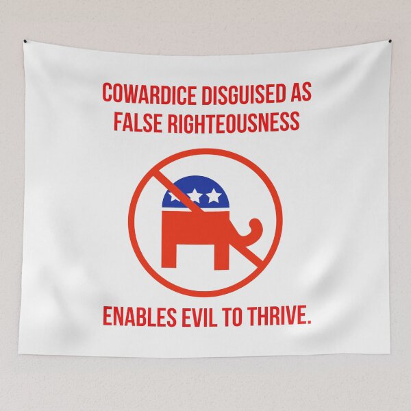 Item preview, Cowardice disguised as false righteousness.  designed and sold by Rachel the Artist .