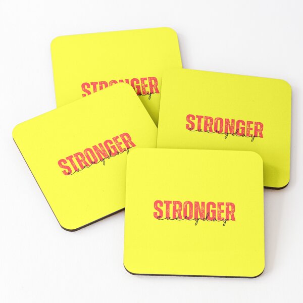 Item preview, Powerful Gym Motivational Quote। Stronger Everyday designed and sold by typoinspired.