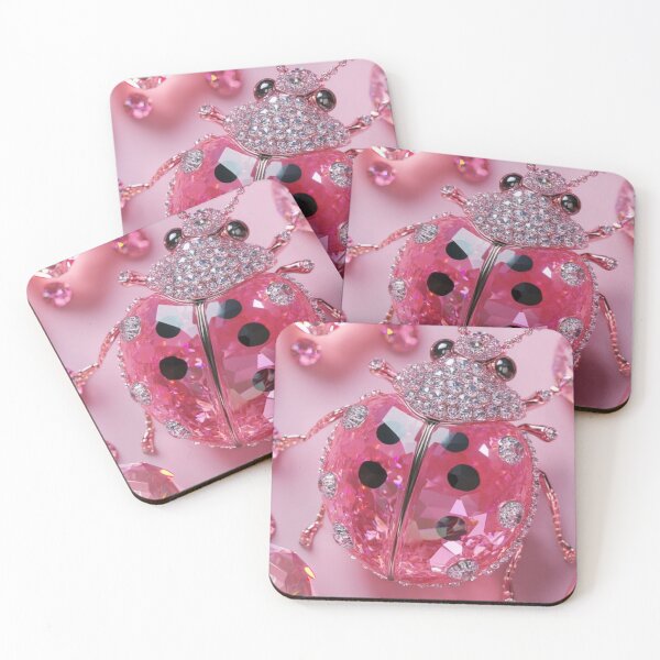 Item preview, Diamond Pink Glam Ladybug Art designed and sold by AngelHomes1.