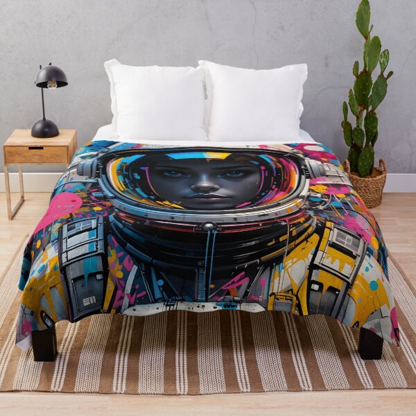 Item preview, Cosmic Drippin' - Astronaut in Graffiti Space Gear designed and sold by BrushRushX.