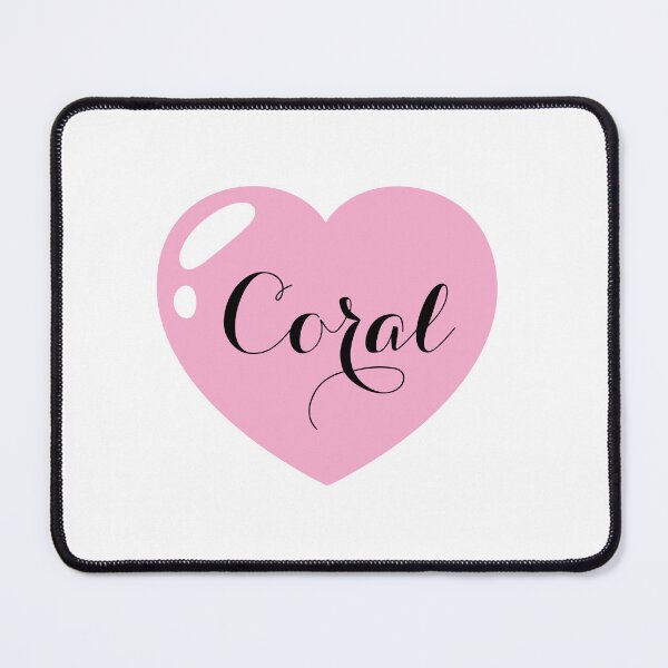 Item preview, Coral Name with Pink Heart  designed and sold by Artbymonika.