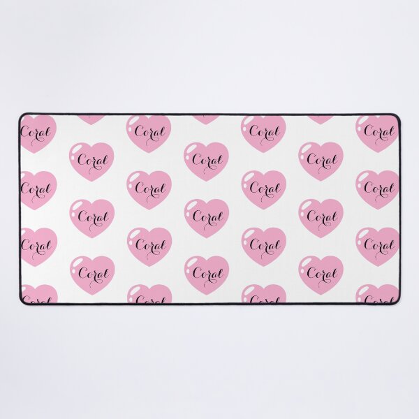 Item preview, Coral Name with Pink Heart  designed and sold by Artbymonika.